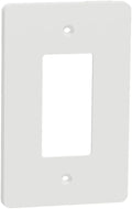 Square D by Schneider Electric X Series Wall Plate for Outlet and Light Switch, Mid Size Plus 1 Gang, Matte White (SQWS141001WH)