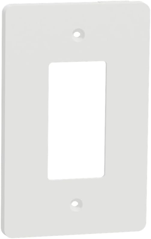 Square D by Schneider Electric X Series Wall Plate for Outlet and Light Switch, Mid Size Plus 1 Gang, Matte White (SQWS141001WH)