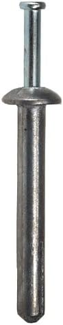 Powers Fastening Innovations 02858 1/4-Inch by 1-Inch Mushroom Head Zamac Nailing with Stainless Steel Nail , 100 Per Box