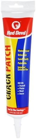 Red Devil 0805 Crack Patch Premium Acrylic Spackling, 5.5 Oz. Squeeze Tube, Pack of 12, White