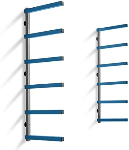 ROCKLER 6-Tier Lumber Storage Racks, Wall Mounting Shop, Basement, or Garage Organizer | Wall Storage Garage Shelf to Keep Lumber, Molding, & More - Workshop Organizers and Storage Hold up to 110 lbs