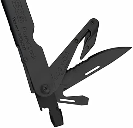 SOG Powerlock V-Cutter- Multi-Tool Pocket Utility Tool Set with 18 Specialty Tools for Heavy-Duty Field Use and Nylon Carrying Pouch (B63N-CP)