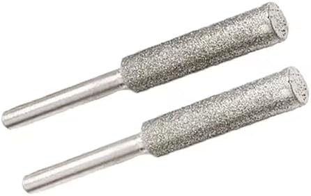 6-40mm Diamond Grinding Wheel Cylinder Shape, 240 Grit Mounted Points for Lapidary Glass Stone Carving, 6-8mm Shank Rotary Accessories (1 PC)(30mm)
