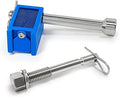 PACLOCK's KT-UCS-80A-250-YK-1 Hitch Lock Combo, Blue Anod Alum, High Performance 6-Pin Cylinder, Keyed Differently, with 1/2" Threaded Pin & 5/8" Pin