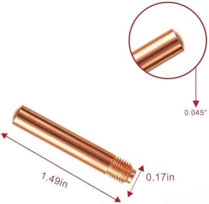 25-PK 14-45 Mig Welding Contact Tips .045" Replacement Tweco 2 3, 4 and Lincoln Magnum 200, 300, 400 Guns MIG Weld Guns 14-45<25PK>
