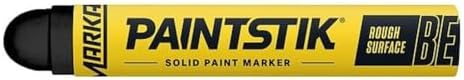 80623- B-E Paintstik Rough Surface Solid Paint Marker, Best for Very Rough Surfaces: Forgings, Castings, Concrete and Lumber, Black (12Pk) Made in USA