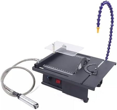 110V Portable Table Saw Gem Jewelry Rock Polishing Grinding Machine,Lapidary Polisher Buffer Jade Cutting Carving Machine,Mini Table Saw DIY Grinder Tool for Cutting,Grinding,Polishing