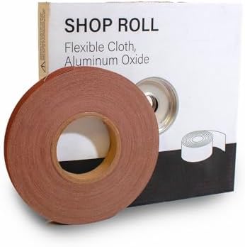 VSM 1" x 50yd (150'), 60 Grit (Medium) Aluminum Oxide Sanding Shop Roll, F-Weight Cotton Cloth Backed Sandpaper Roll for Hand Finishing, Woodworking, Metal Working, Polishing (Pack of 2)