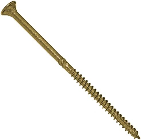 Jake Sales #14 x 5 Bronze Coated Multipurpose Wood Screw Torx/Star Drive Flat Head (1 Pound - 30 Approx. Screw Count) Exterior Coated - ACQ Compatible Wood Screws