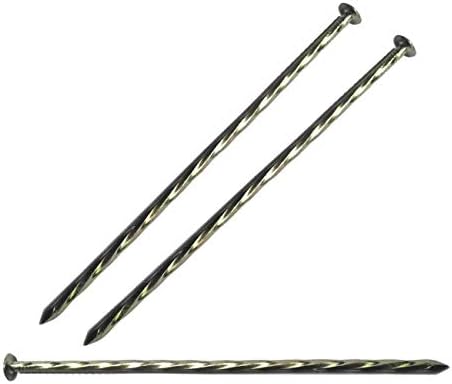 22 Pcs 8 inch Galvanized Spiral Metal Landscape Stakes, Landscape Spikes