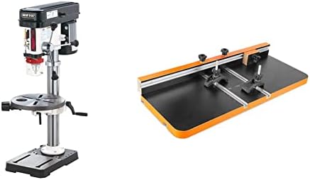 Shop Fox W1668 Bench-Top Drill Press/Spindle Sander and WEN DPA2513 Drill Press Table