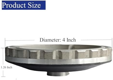 Snail Lock Adapter 4" - Aluminum Back-Up Pad Stone Edge Polishing Pads Holder with 5/8"-11 Arbor (4 Inch)