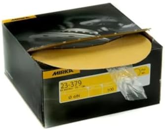 Mirka Gold 5 Inch 80 Grit PSA Sticky Back Sanding Discs, No Hole, 100 Pack