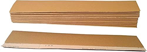 Starcke Premium Gold Aluminum Oxide Longboard Sanding Sheets 2-3/4 x 16-1/2 Inch - Hook And Loop Sandpaper For Wood, Auto Body, Paint, Metal, And Plastics (25, 120 Grit)