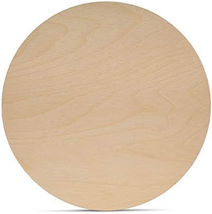 Wood Circles 14 inch, 1/8 Inch Thick, Birch Plywood Discs, Pack of 10 Unfinished Wood Circles for Crafts, Wood Rounds by Woodpeckers