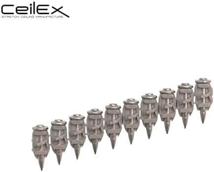 1000x Collated Concrete Nails 3/4 Inch (19mm) for Hilti BX 4 (BX4) Cordless Concrete Nailer, B4 MX Collated Strip, Full Round Head Hardened Steel Pins for Metal Track, Drywall & Concrete