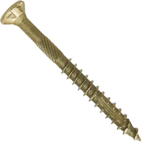 Jake Sales #10 x 2 Bronze Coated Multipurpose Wood Screw Torx/Star Drive Flat Head (1 Pound - 96 Approx. Screw Count) Exterior Coated - ACQ Compatible Wood Screws