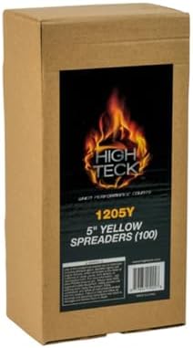 High Teck Products 1205Y Spreader, 5 in W, Plastic, Yellow, Tapered Edge