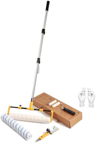 VOOMEY 18 Inch Paint Roller Kit, 1.34m Telescopic Pole for Home Painting