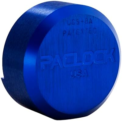 PACLOCK's 8-Series Stepped-Back Puck, Standard Rekeyable (SR), Keyed Alike U-Pick!, Blue