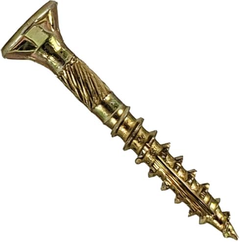 Jake Sales #8 x 1-1/4" Gold Star Wood Screw, T-20 Torx Drive, Flat Head - (Case of 42 x 1 Pound Boxes) ~9,702 Screw Count