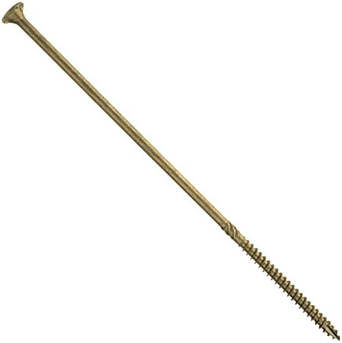 14 x 8 Bronze Coated Multipurpose Wood Screw - Torx/Star Drive Flat Head Exterior Coated - ACQ Compatible - 5 POUNDS - 95 Approx. Screw Count