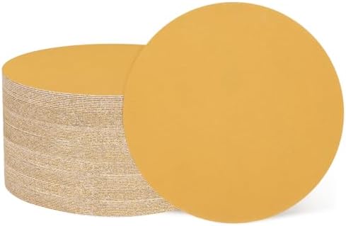 HARFINGTON 100 Pcs 6 Inch Sanding Discs 400 Grit Yellow Aluminum Oxide