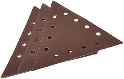 WEN 6377SP80 80-Grit Hook & Loop 11-1/4-Inch Triangle Drywall Sander Sandpaper, 30 Pack