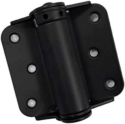 QCAA Heavy Duty Adjustable Spring Hinge, Thicker, 3", Black,Made in Taiwan, 2 Pack