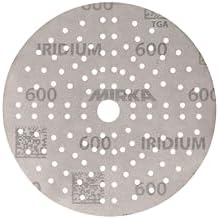 Mirka Iridium 6 Inch 600 Grit Premium Ceramic Blend Sanding Discs, 50 Pack