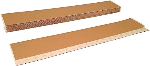 Starcke Premium Aluminum Oxide Longboard Sanding Sheets 2-3/4 x 16-1/2 Inch - PSA Sticky Back Sandpaper For Wood, Auto Body, Paint, Metal, And Plastics (50, 220 Grit)