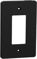 Square D by Schneider Electric X Series Wall Plate for Outlet and Light Switch, Mid Size Plus 1 Gang, Matte Black
