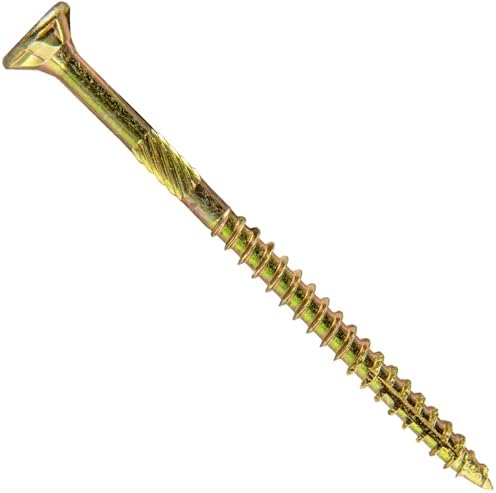 Jake Sales #8 x 2-1/2" Gold Star Wood Screw, T-20 Torx Drive, Flat Head – (1 Pound Box) ~120 Screw Count