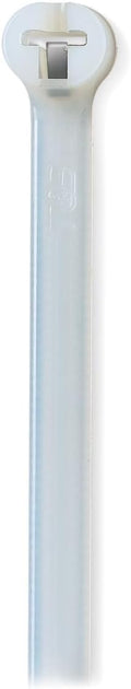Thomas & Betts TY526M 11" Natural Cable Ties, 30 lb Tensile Strength, Stainless Steel Barb and Infinite Locking Positions, Corrosion Resistant Nylon for Indoor Application, 100 Pack