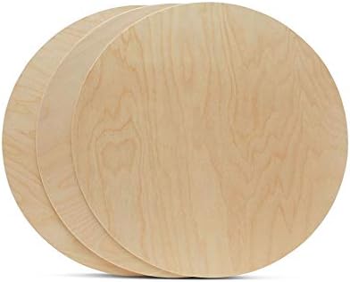 Wood Circles 14 inch, 1/8 Inch Thick, Birch Plywood Discs, Pack of 25 Unfinished Wood Circles for Crafts, Wood Rounds by Woodpeckers
