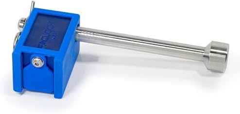 PACLOCK's 80-Series Trailer Hitch Lock, Standard Rekeyable (SR), 455" Pin, Keyed Differently w/ 2 Keys, Blue