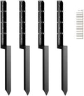VEVOR Fence Post Anchor, 4 Pack Repair Kit Inner Diameter 2 x2 Inches Heavy Duty Steel Post Support Stakes, Anchor Ground Spike for Repair Tilted, Broken Wood Fence Post