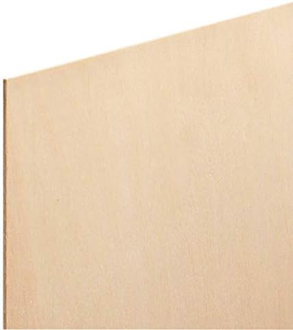 1.5mm 1/16" x 12" x 12" Aircraft Plywood Sheet (3pk) - AB/B Baltic Birch Material Perfect for Arts and Crafts, School Projects, Die-Cutting, and Wood Engraving