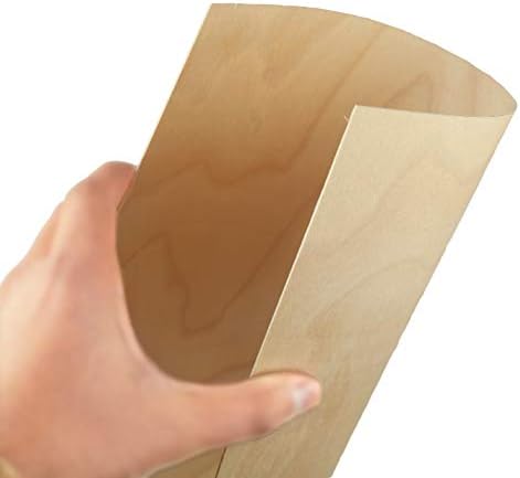 1.5mm 1/16" x 12" x 12" Aircraft Plywood Sheet (3pk) - AB/B Baltic Birch Material Perfect for Arts and Crafts, School Projects, Die-Cutting, and Wood Engraving