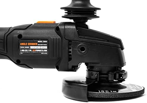 WEN Cordless Angle Grinder, Brushless with 20V Max 4.0 Ah Lithium-Ion Battery and Charger (20944), Black