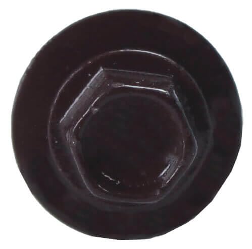 Metal Roofing Screws: (2000) 10 x 1-1/2" Burgundy Hex Head Sheet Metal Roof Screw. Self Starting Metal to Wood siding Screws. EPDM Washer. Colored Head