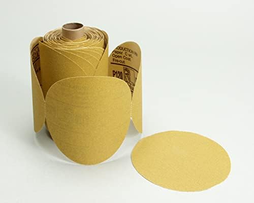 3M Stikit Gold Disc Roll 236U, 01427, 5 in, P100 Grade, 125 Discs Per Roll, Automoitve Abrasives
