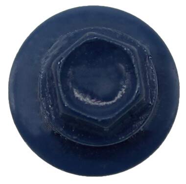Metal Roofing Screws: (2000) 10 x 1-1/2" Gallery Blue Hex Head Sheet Metal Roof Screw. Self Starting Metal to Wood siding Screws. EPDM Washer. Colored Head