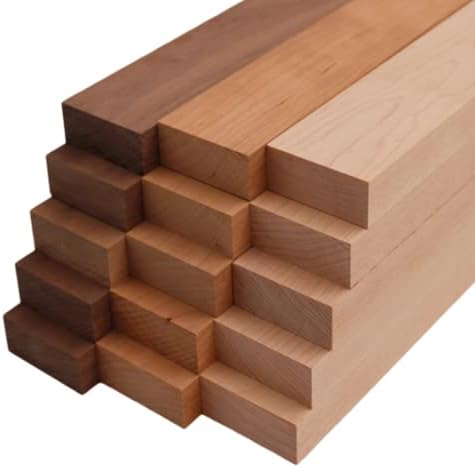 Barrington Hardwoods Domestic Variety Pack 5 Walnut, 5 Maple and 5 Cherry Boards - 3/4 in x 2 in (15Pcs) (3/4" x 2" x 24")