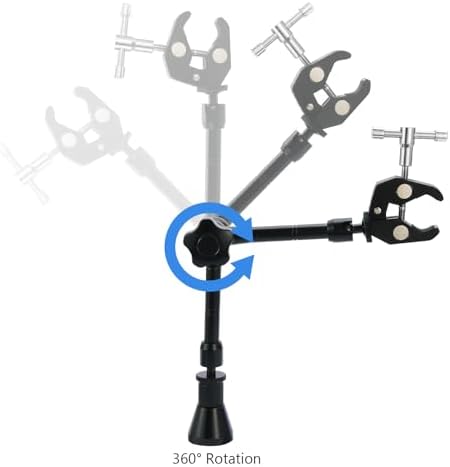 Helping Hands Magnetic Soldering Clamp with 2.16-inch Jaw Opening,360 degree rotation,Third Hand Tool,Magnetic PCB Clip for Heat Gun Repairing