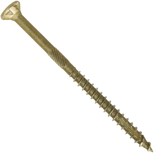 9 x 2-3/4" Bronze Coated Multipurpose Exterior Coated - ACQ Compatible Wood Screw Torx/Star Drive Flat Head 5 Pound CASE ~3735 Screws
