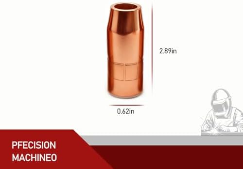 5PK N-A5818C Nozzle Large 5/8 Orifice 1/8 Recess For Bernard MIG Welding Guns for Mliier MDX-250 Acculock S N-A5818CM