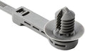 HellermannTyton 157-00120 Off-Set Fir Tree Cable Tie, 9.0" Long, 50lbs, Mounting Diameter .30" - .33", PA66HIRHS, Grey, 500/pk