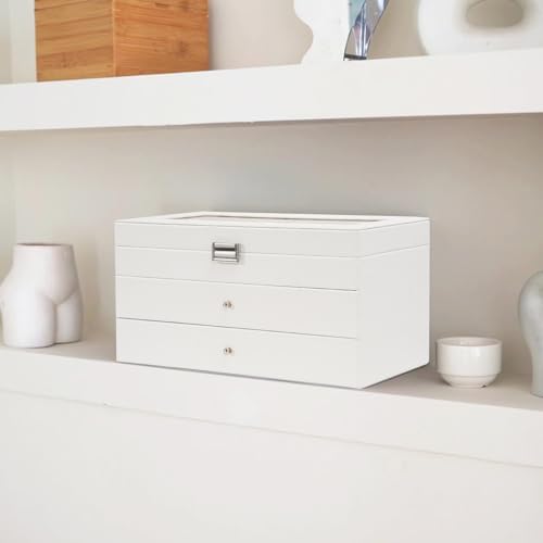 ProCase 3-Layer Sunglasses Storage Organizer -White