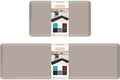HappyTrends Kitchen Mat,17.3"x28"+17.3"x60" Khaki, Cushioned Comfort